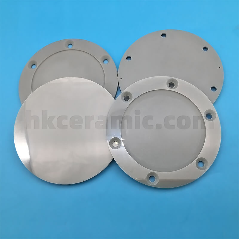 Aluminum nitride six-hole ceramic wafer