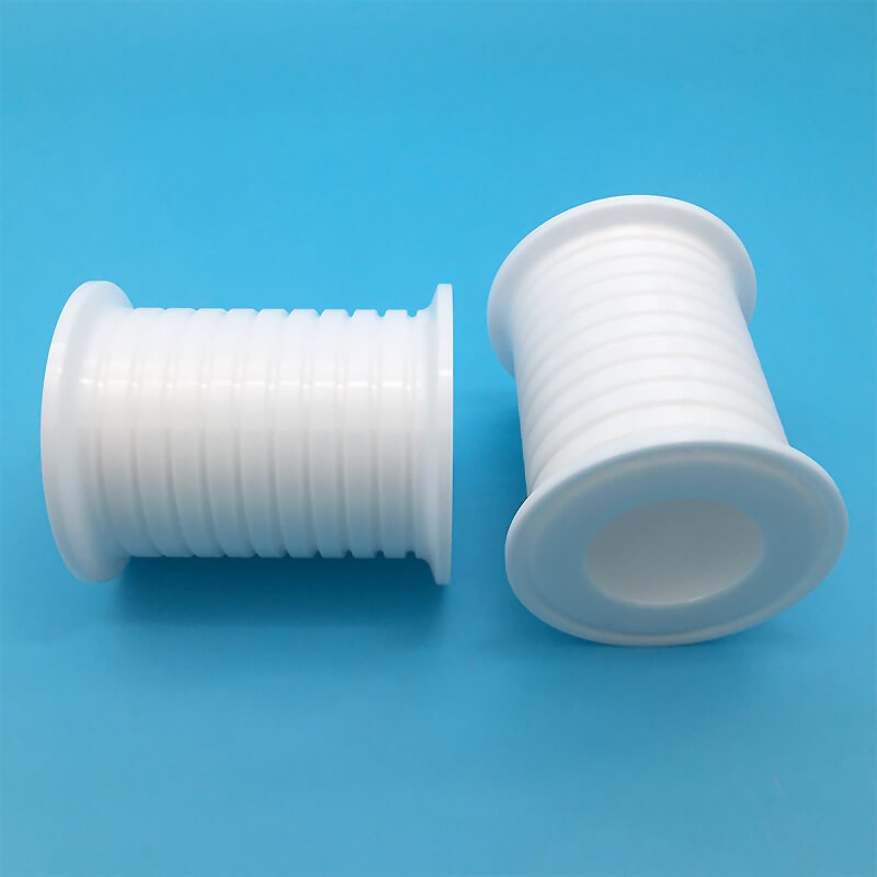 High-temperature industrial ceramics - fixed hollow tube insulated multi-groove ceramic wheel top view