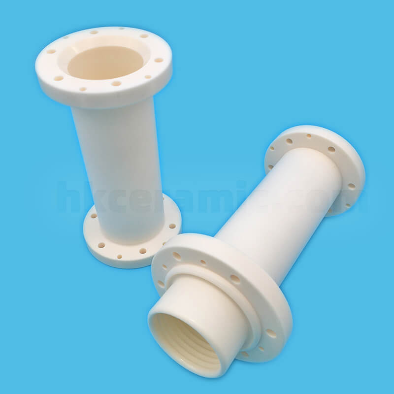 Alumina ceramic flanged tube